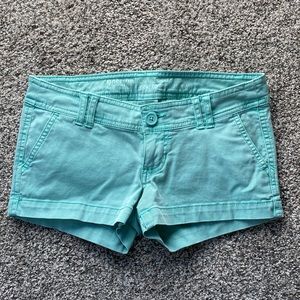 Mossimo teal shorts size 00. Great condition!